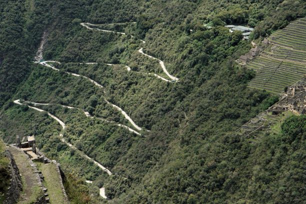 On the way up Waynapicchu